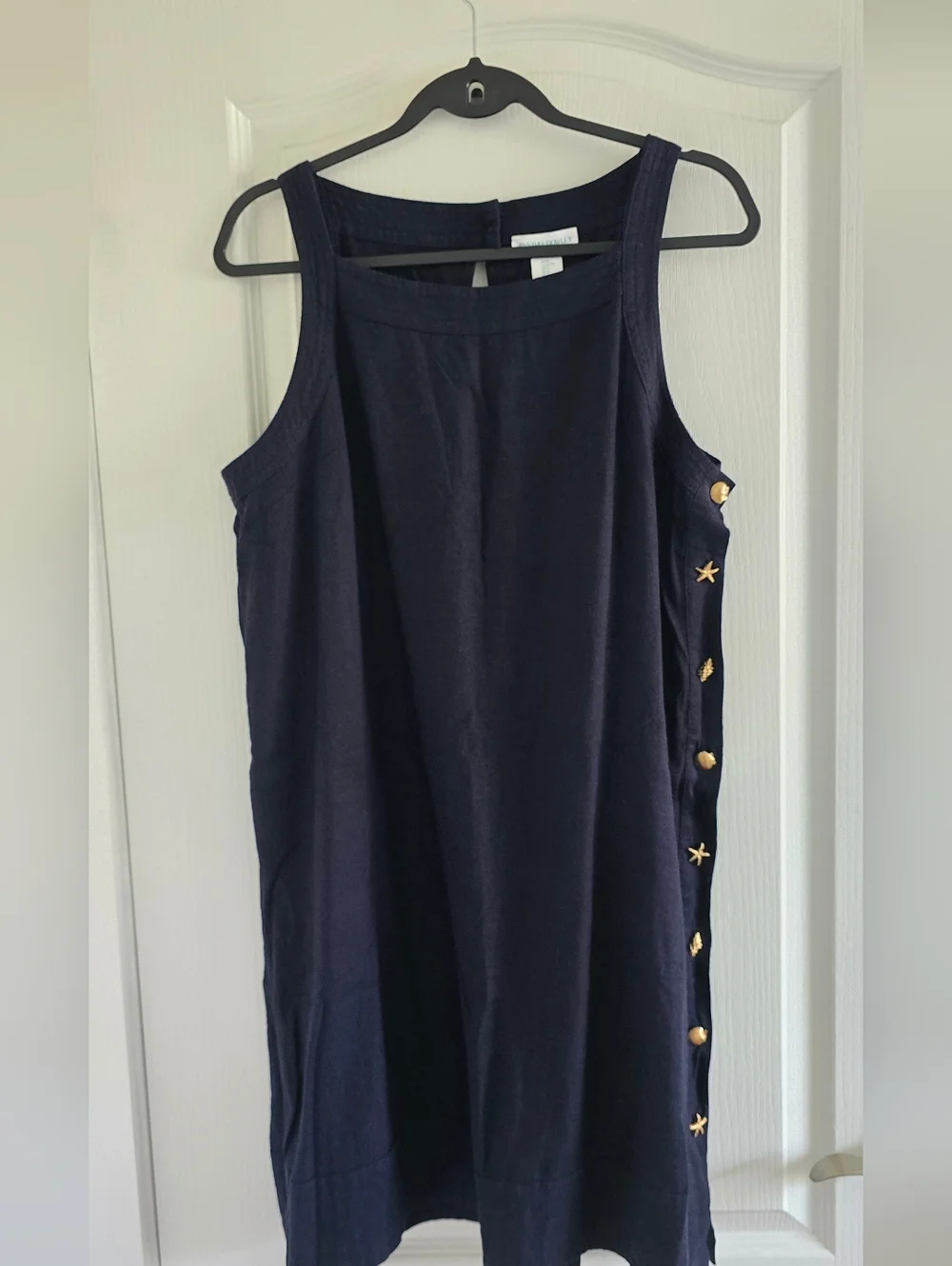 Cynthia Rowley navy Linen dress - Picture 1 of 6